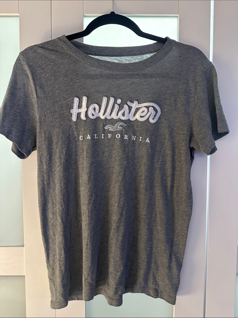 Hollister Gray Short Sleeve Logo Tee